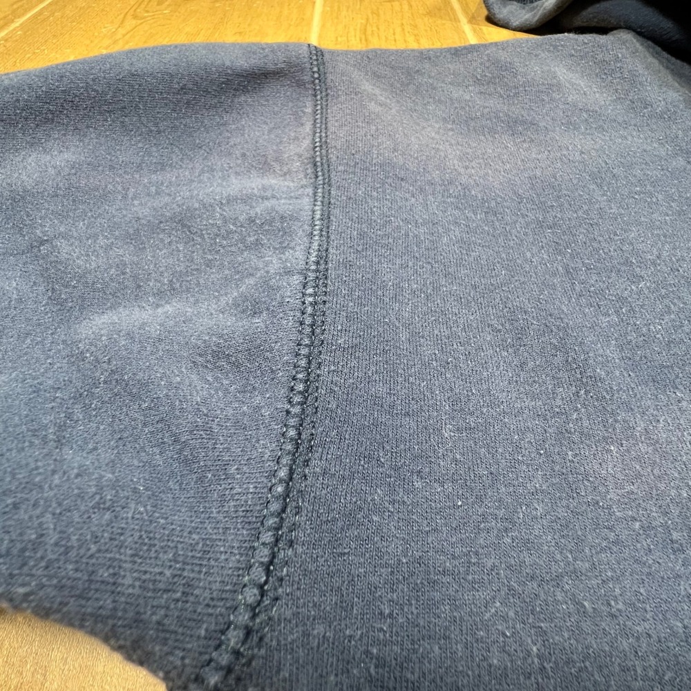 Starter Mens Navy Blue Full Zip Hoodie Fleece Embroidered Logo Sweatshirt M - Picture 11 of 13